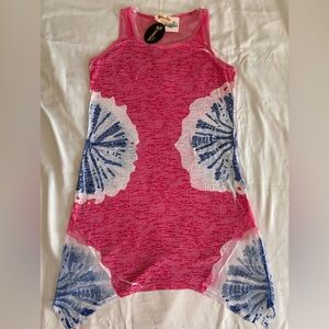 Shoreline Pink and White Sheer Dress